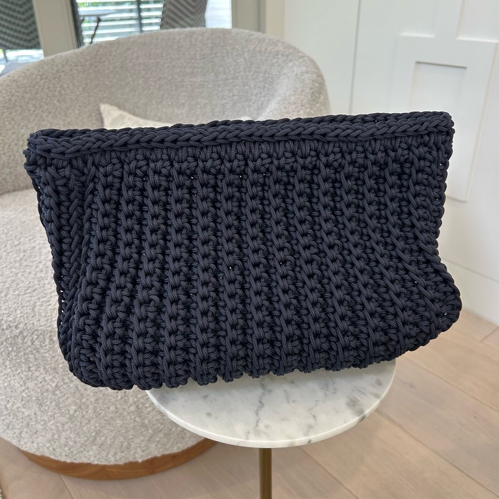 Elegant Navy Sara Campbell Crochet Clutch